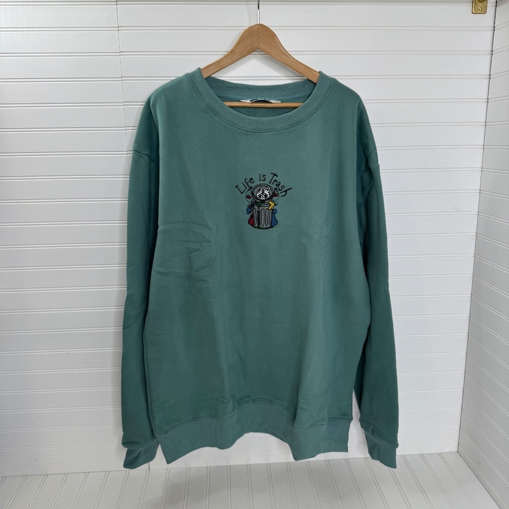 NEW Cat Warehouse Life is Trash 3X Sweat Shirt